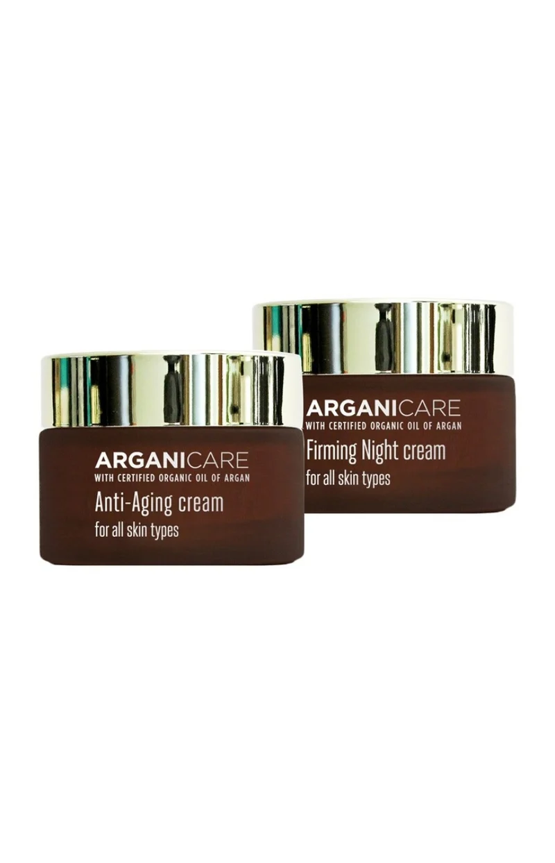 Crèmes de jour & de nuit régénérantes - Acide hyaluronique & argan - Peaux matures - 2 x