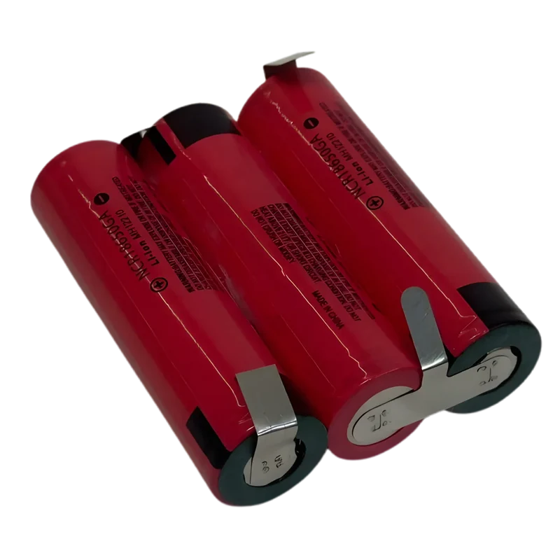 Batterie 3S1P Li-ion 10.8V / 12.6V 3.5Ah – 3x18650 avec pattes à souder