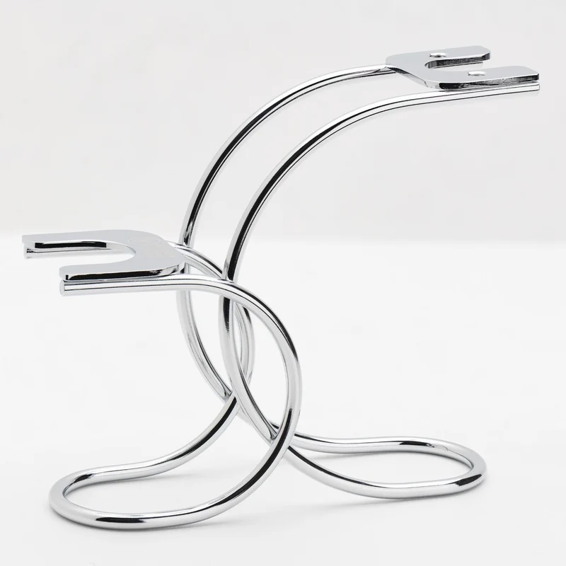 Merkur 4002 Empty Stand for Safety Razor & Shaving Brush, Bright Chrome