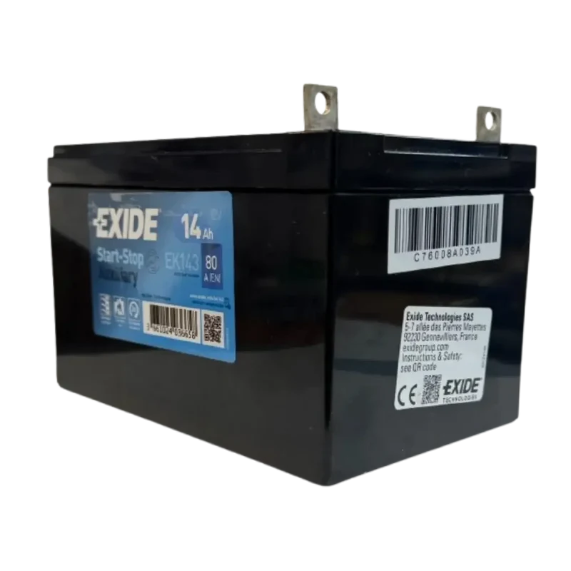 Batterie AGM Exide EK143 12V 14Ah 80A Start-Stop auxiliaire pour véhicule
