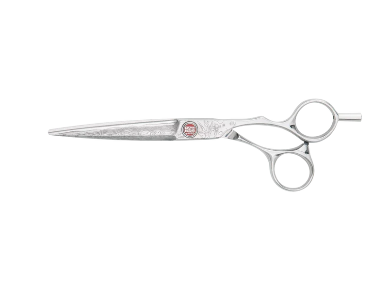 Kasho Japanese 6.5 in. Damascus Series Shear Offset Premium Stainless Offset Barbershop & Salon Cutting Scissors