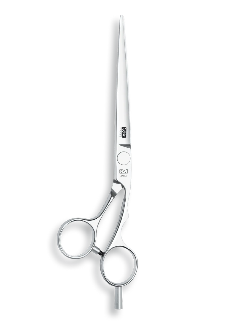 Kasho Japanese 6.5 in. Silver Series Shear Premium Stainless Offset Barbershop & Salon Cutting Scissors