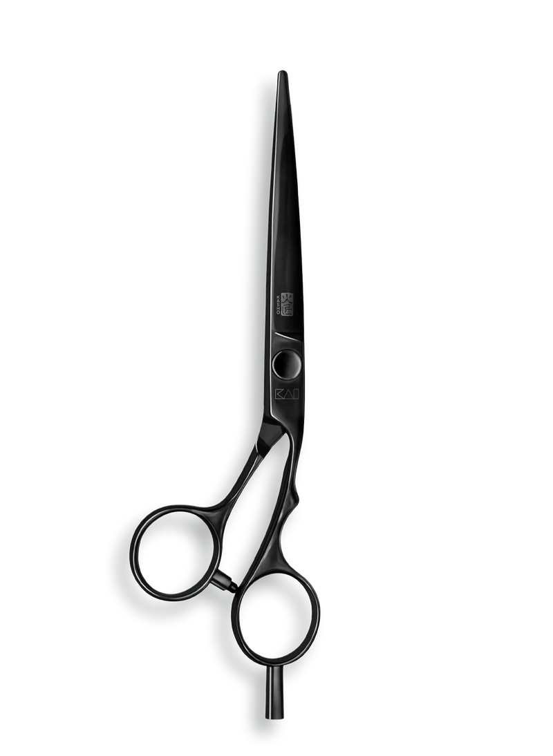 Kasho Japanese 6.0 in. Silver Series Shear Premium DLC Model Stainless Offset Barbershop & Salon Cutting Scissors