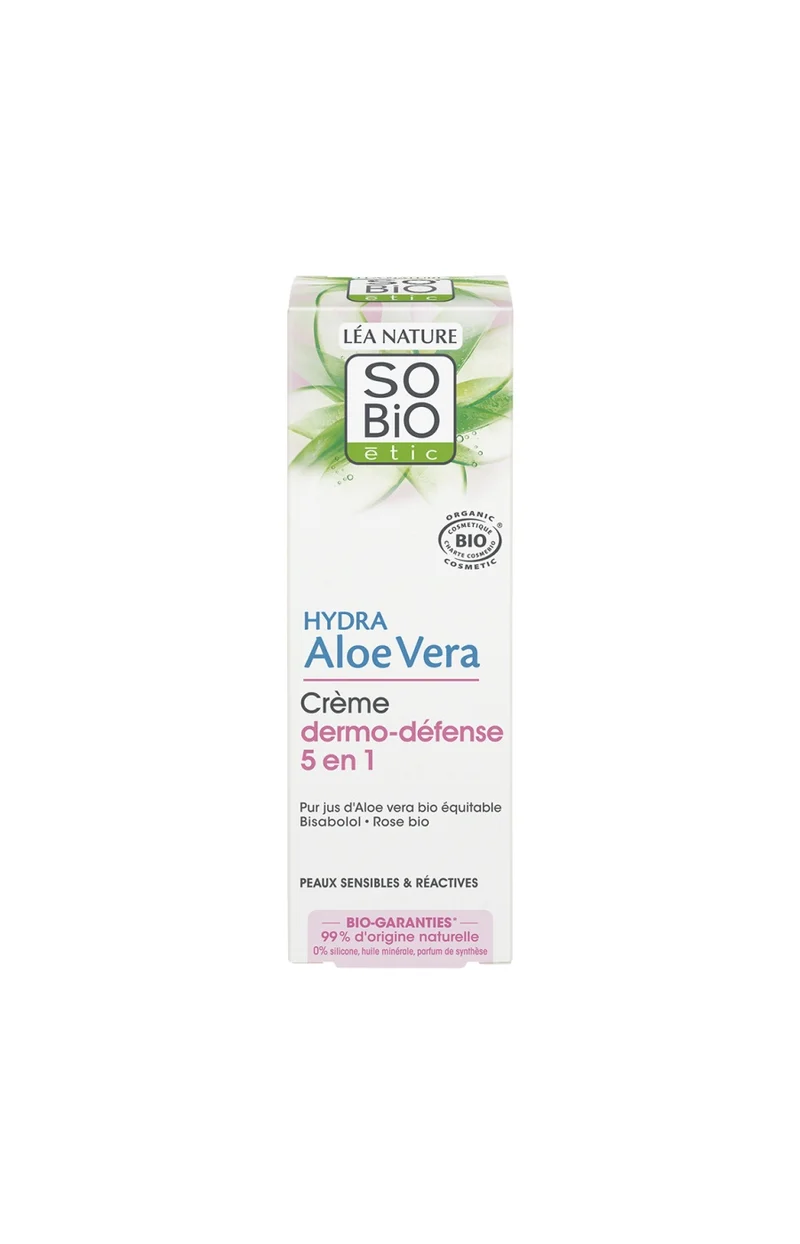 Crème dermo-défense 5-en-1 bio - Aloe vera - Peaux sensibles & réactives