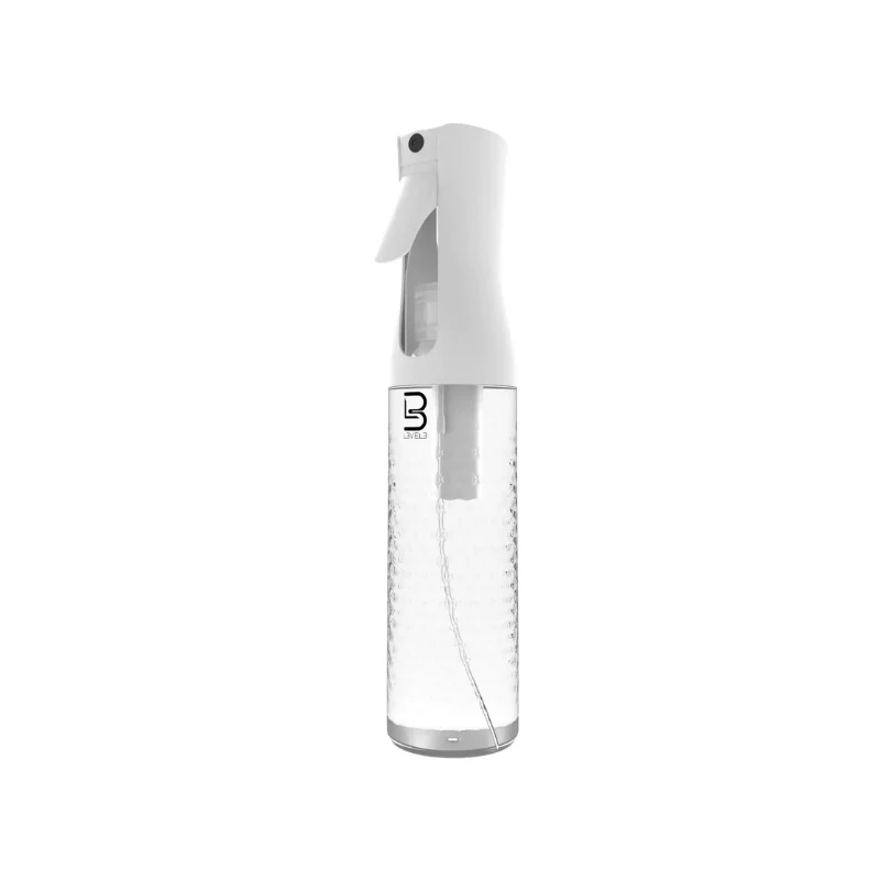 BEVELED SPRAY BOTTLE WHITE/CLEAR