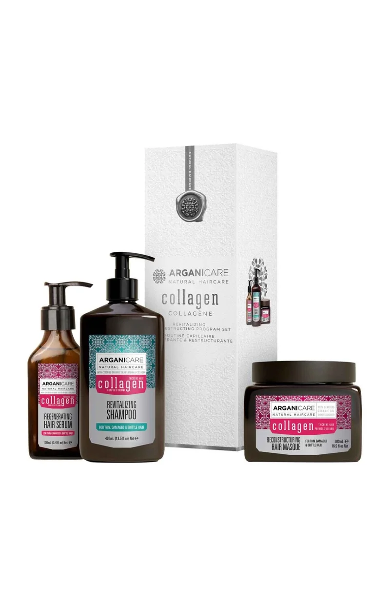 Coffret revitalisant - Collagène - Cheveux fins, dévitalisés & sans volume - 3 produits