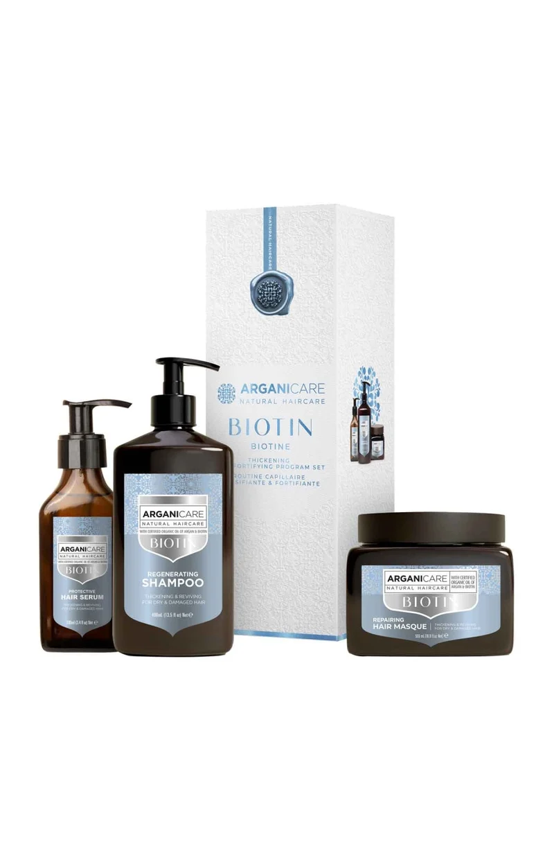Coffret réparateur - Biotine - Cheveux secs & abîmés - 3 produits