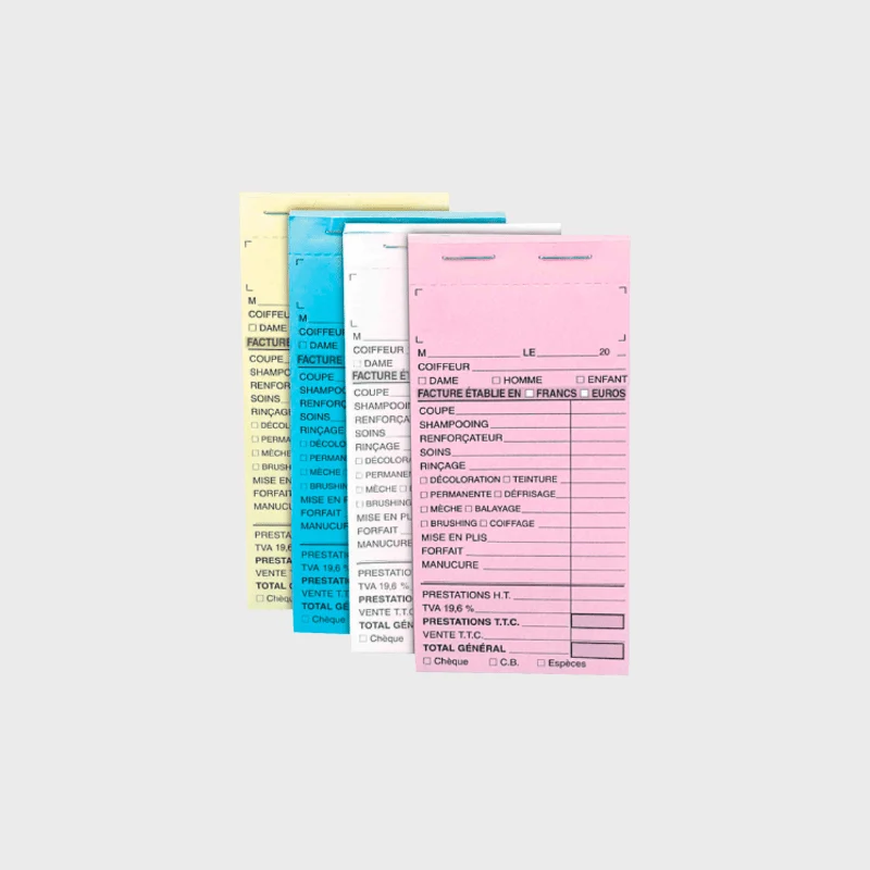 Fiches de caisse - Lot de 10 carnets
