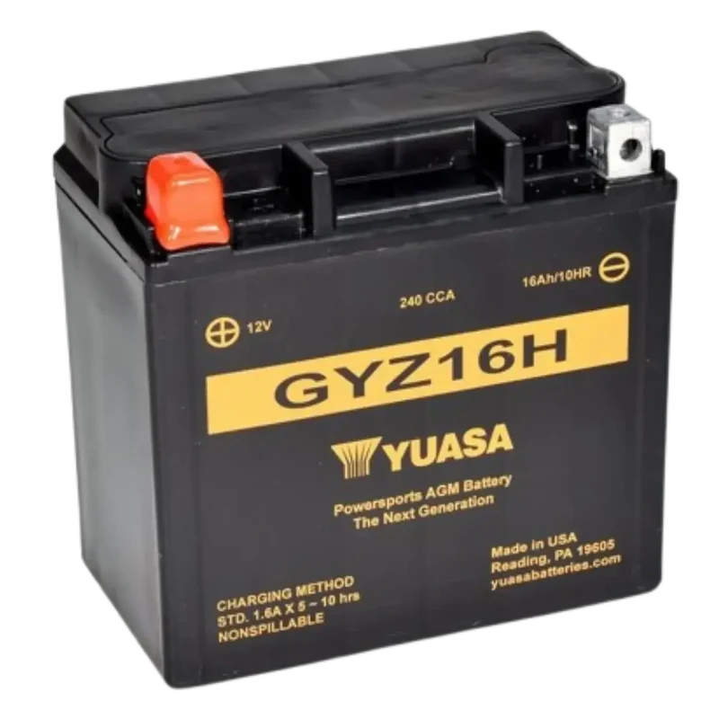 Batterie Moto YUASA GYZ16H 12V AGM – Sans Entretien Prête à l'Emploi