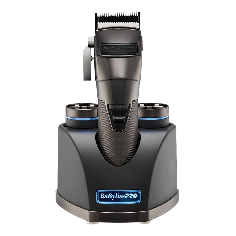 Babyliss SnapFX metal clipper with snap in/snap out dual lithium battery system. Includes DLC fade blade.