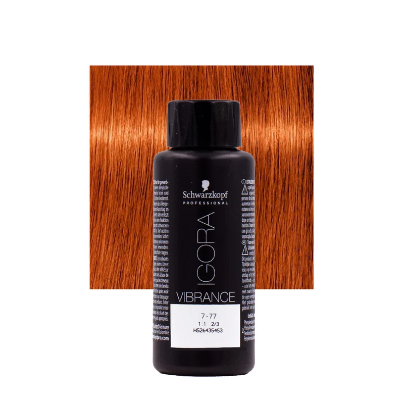 Schwarzkopf Igora Vibrance 7-77 Blond Moyen Cuivré Extra 60ml - coloration ton sur ton