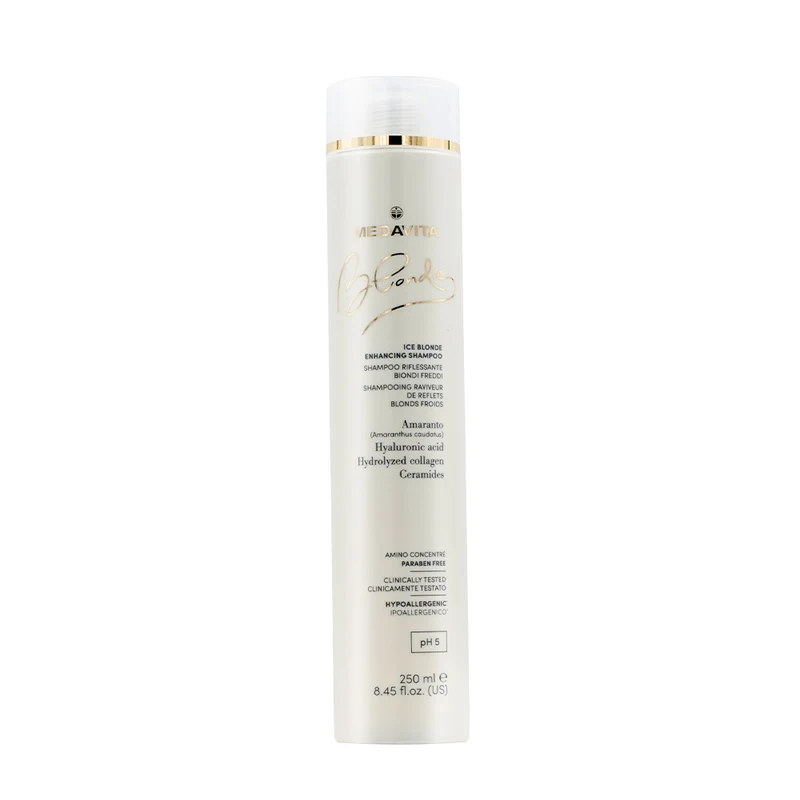 Medavita Blondie Ice Blonde Enhancing Shampoo 250ml - shampoing rehausseur de reflets blonds froids