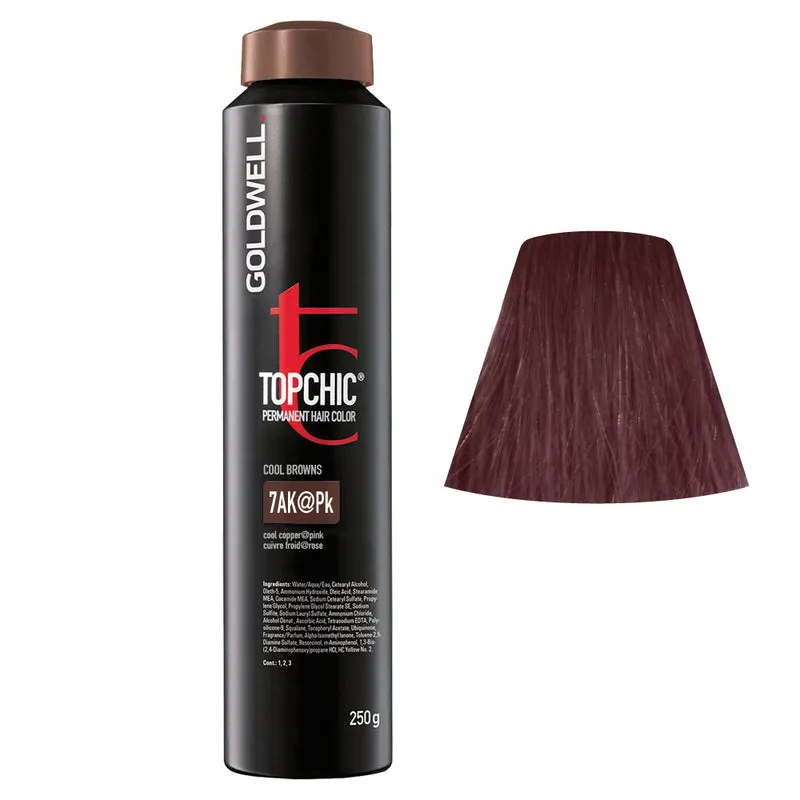 Goldwell Topchic Can 7AK@Pk Cuivre Froid Eluminated Rose 250gr - coloration permanente en bombe