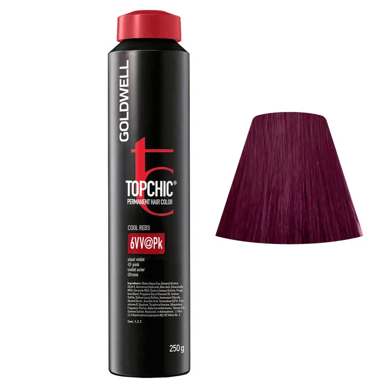 Goldwell Topchic Can 6VV@Pk Violet Métallisé Elumenated Rose 250gr - coloration permanente en bombe