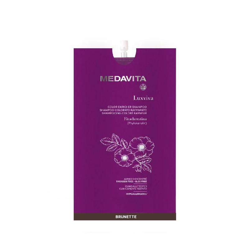 Medavita Luxviva Color Enricher Shampoo Brunette 30ml - shampoing coloré brun chaud