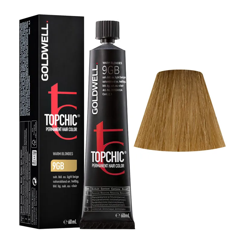 Goldwell Topchic Tube 9GB Sahara Blond Beige Extra Clair 60ml - coloration permanente en tube