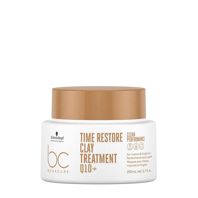Schwarzkopf BC Bonacure Time Restore Clay Treatment Q10+ 200ml - masque pour cheveux matures