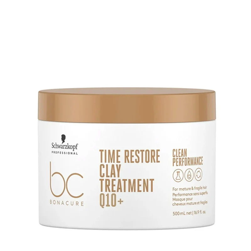 Schwarzkopf BC Bonacure Time Restore Clay Treatment Q10+ 500ml - masque pour cheveux matures