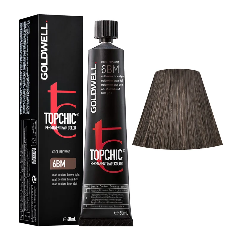 Goldwell Topchic Tube C6MB Brun Jade Moyen 60ml - coloration permanente en tube