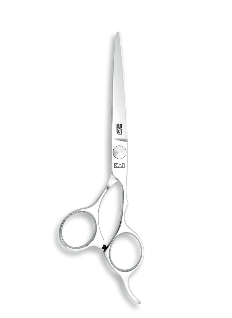 Kasho Japanese 6.0 in. Chrome Series Shear Premium Stainless Offset Barbershop & Salon Cutting Scissors