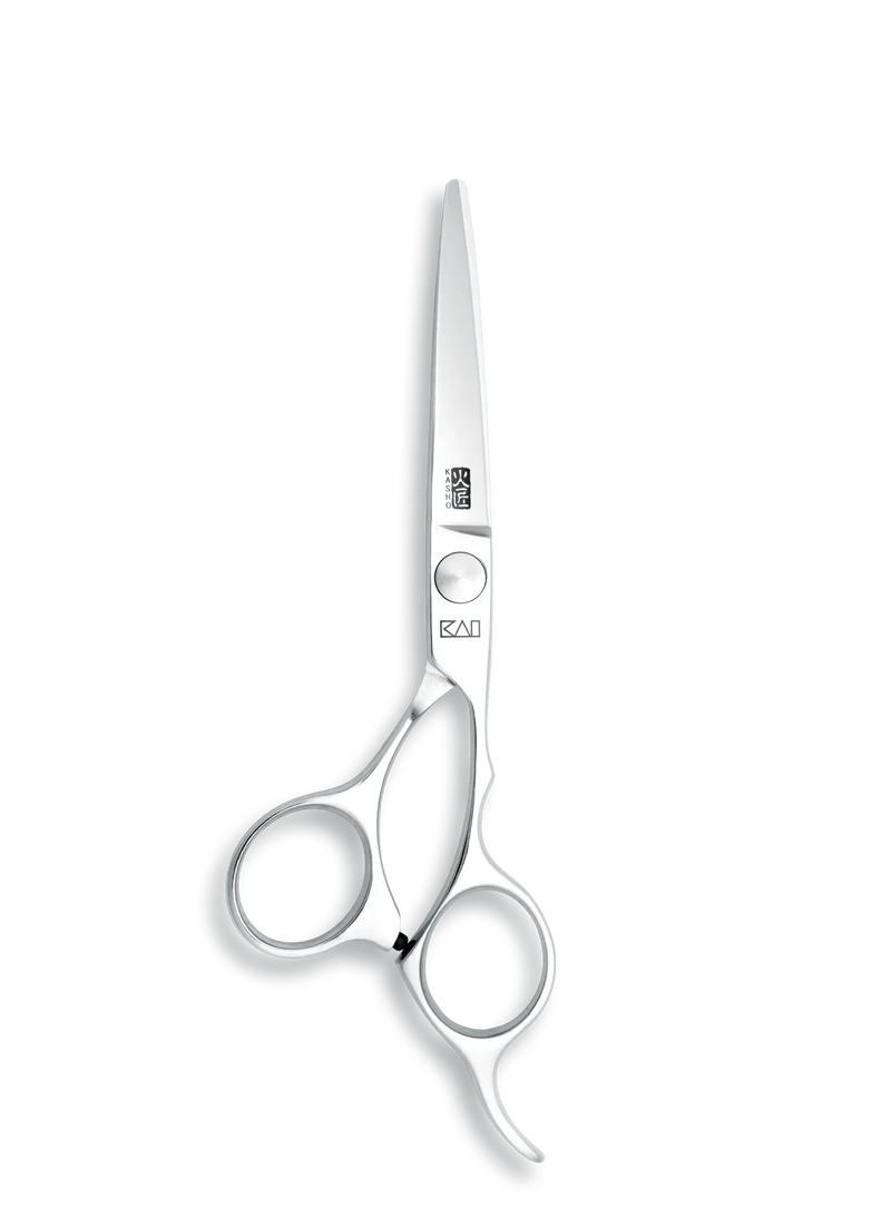 Kasho Japanese 5.5 in. Chrome Series Shear Premium Stainless Offset Barbershop & Salon Cutting Scissors