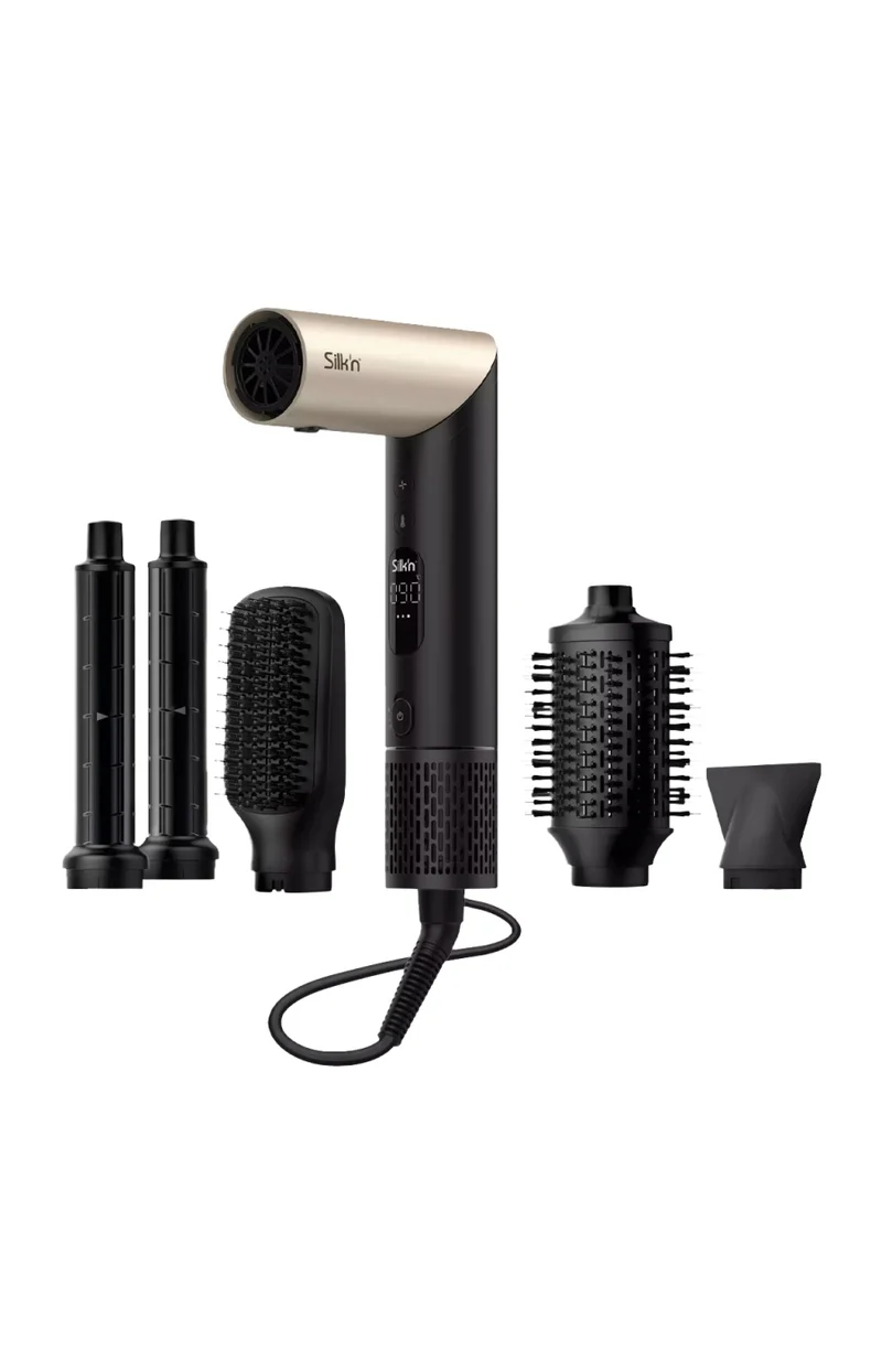 Sèche-cheveux tout-en-1 - 5 embouts - Doré
