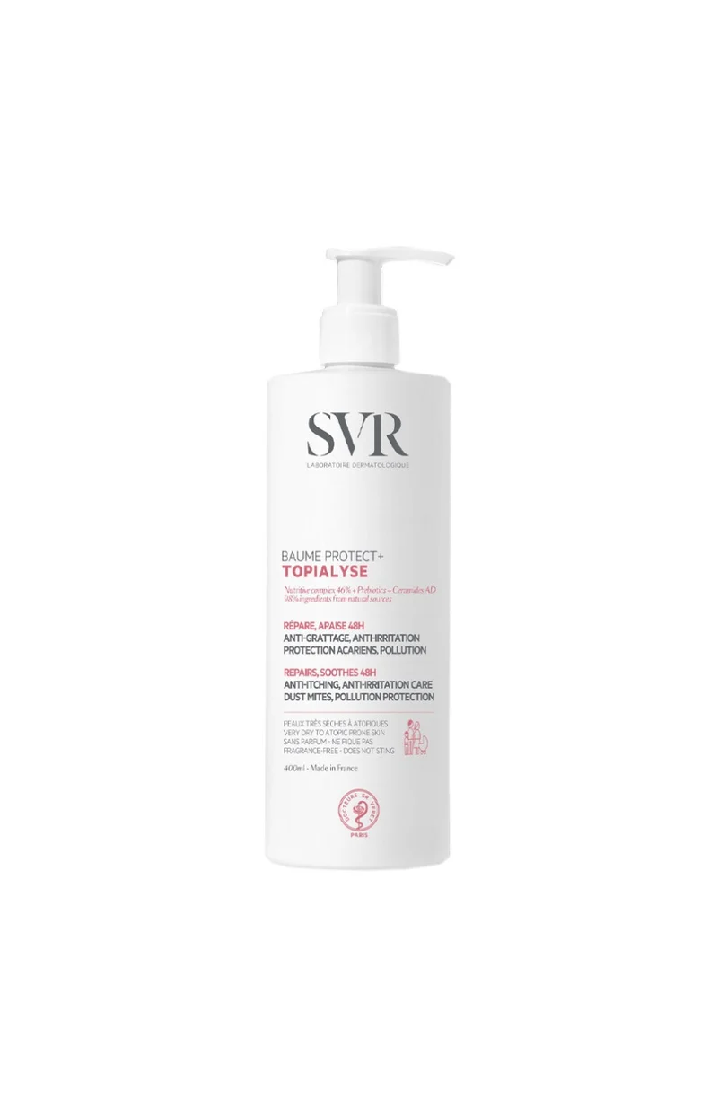 Baume réparateur Protect+ - Topialyse - Peaux sensibles à très sèches - Corps - 400 ml