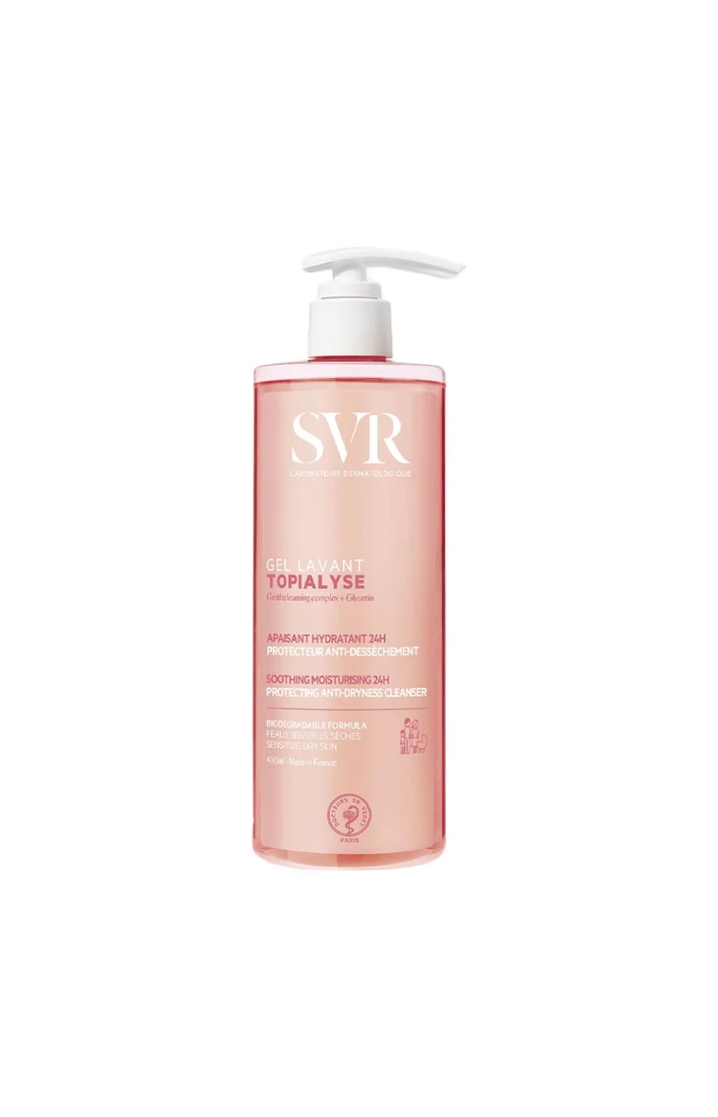 Gel lavant apaisant & hydratant - Topialyse - Peaux sensibles à sèches - Corps - 400 ml