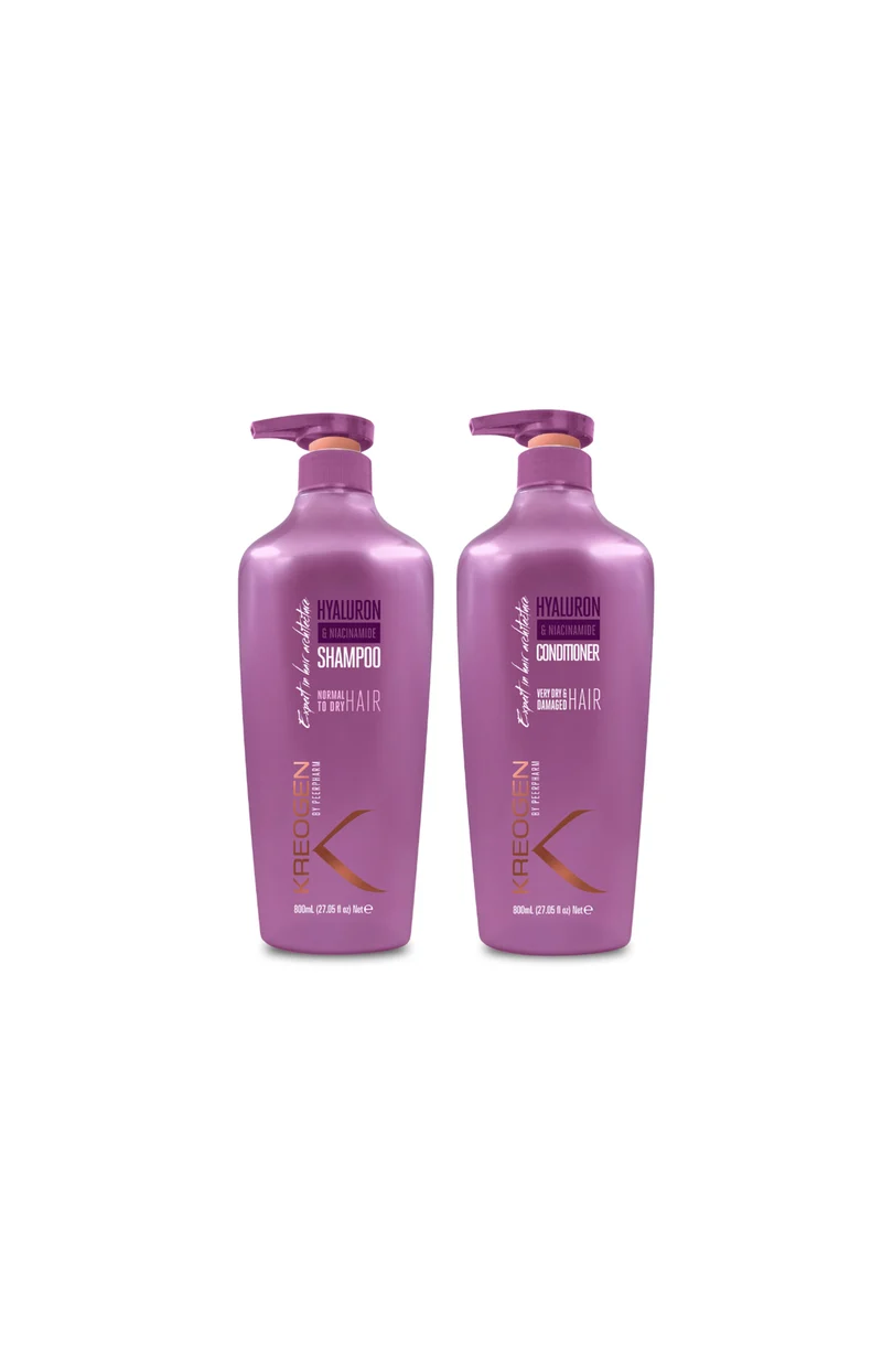 Routine capillaire - Acide hyaluronique & Niacinamide B3 - Cheveux très secs & abîmés