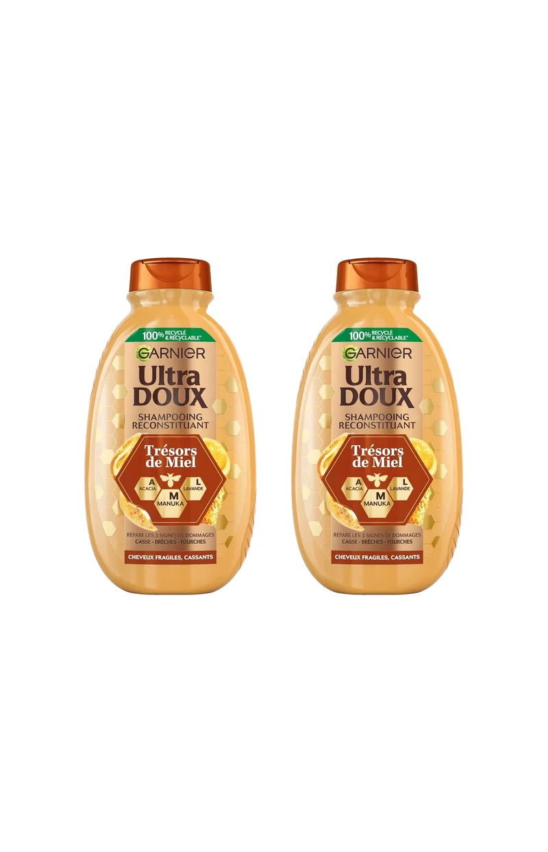 2 shampoings reconstituants - Cheveux fragiles & cassants - 300 ml