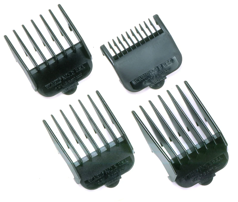 Wahl Set of 4 Black Clipper Guides No. 53160