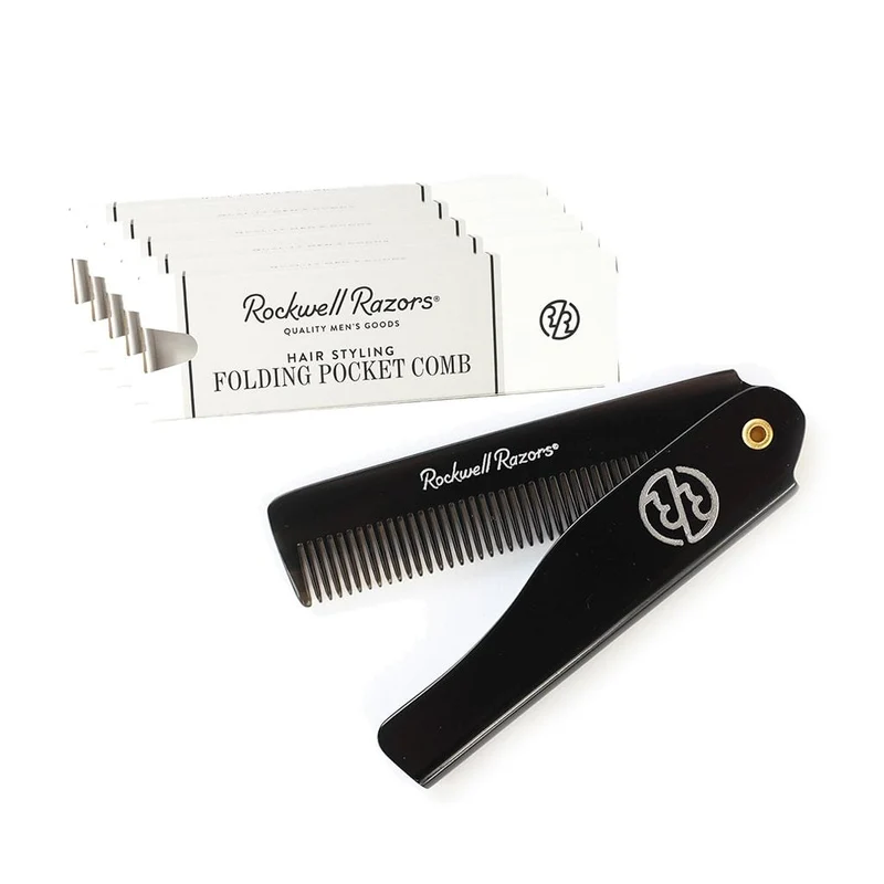 Rockwell Razors Hair Styling Folding Pocket Comb (Case Pack of 6)