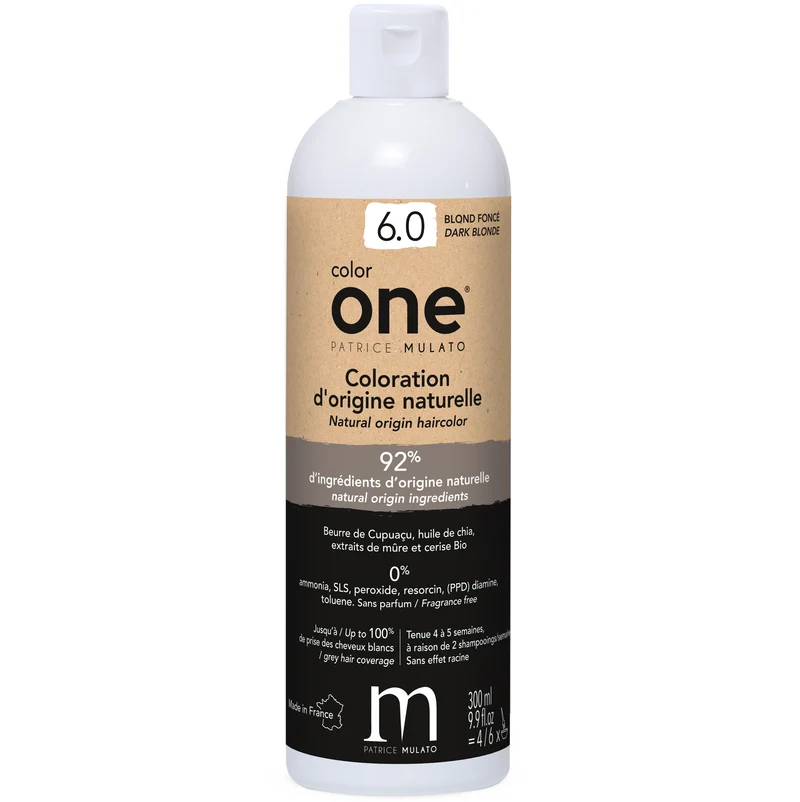 Coloration Naturelle 6.0 BLOND FONCÉ Color One Mulato 300 ML