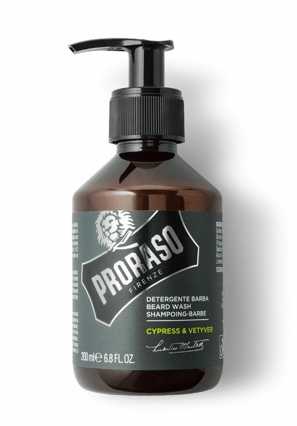 PRORASO CYPRES & VETYVER BEARD WASH SHAMPOO 200ML