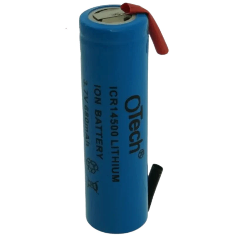 Batterie ICR14500 3.7V 680mAh avec pattes à souder