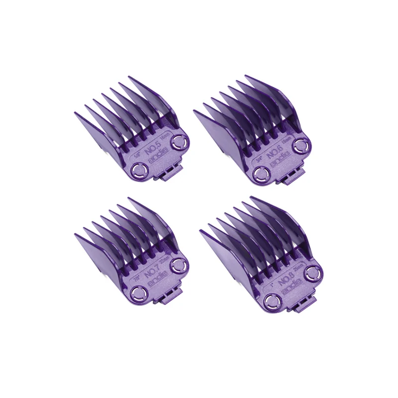 ANDIS Nano Silver 2-Magnet Attachment 4-Combs, Large, Sizes: 5/8 in., 3/4, 7/8 in., 1 in.