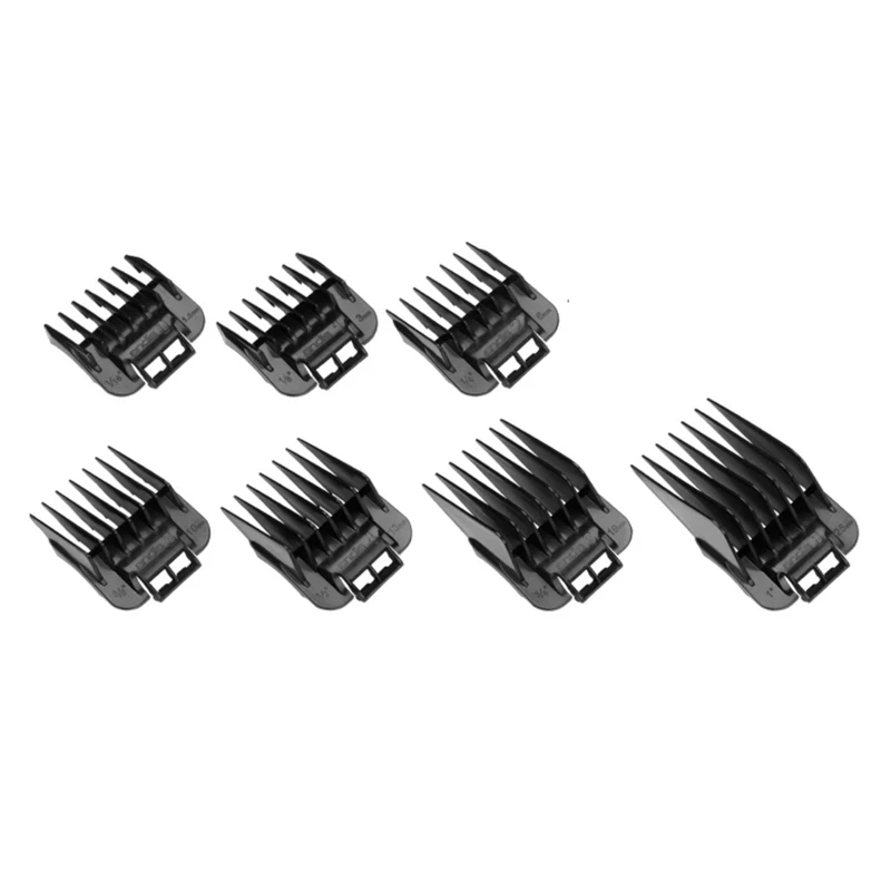 ANDIS Snap-on Blade Attachment Combs, 7-Combs, Sizes 1/16 in., 1/8 in., 1/4 in., 3/8 in., 1/2 in., 3/4 in., 1 in.