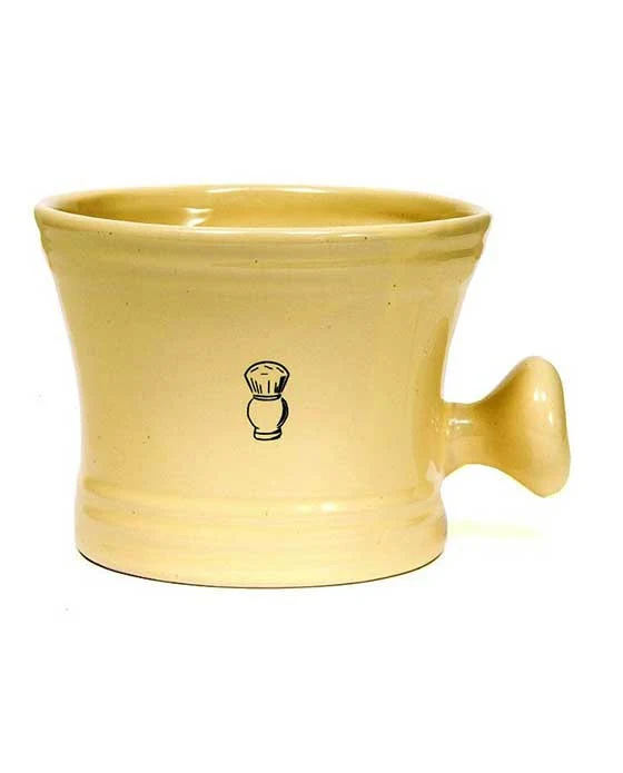 PureBadger Collection Cream Porcelain Apothecary Shaving Mug - Fits 100g Shaving Soap