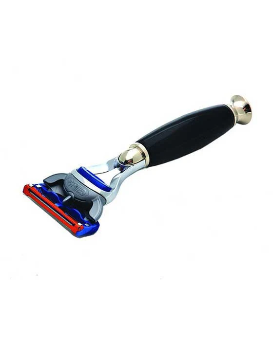 PureBadger Collection Shaving Razor Black Handle - Fusion Head