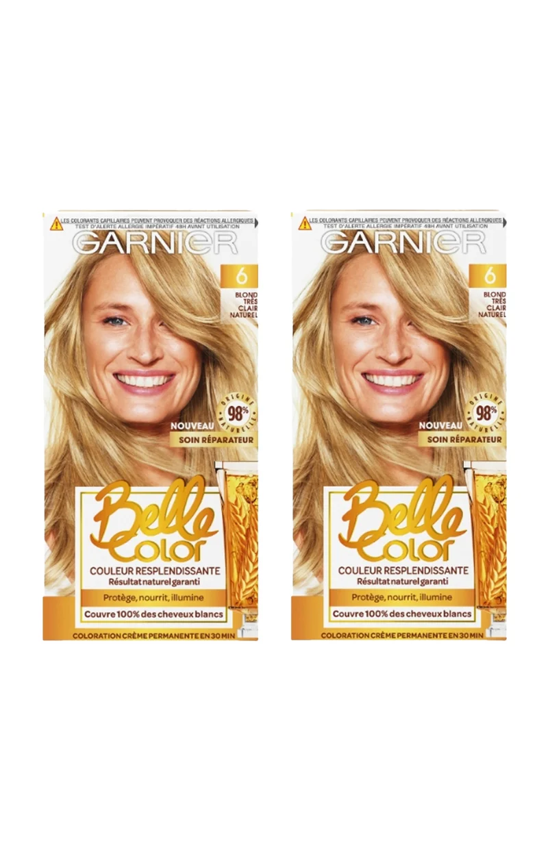 2 colorations permanentes - 06 blond très clair naturel
