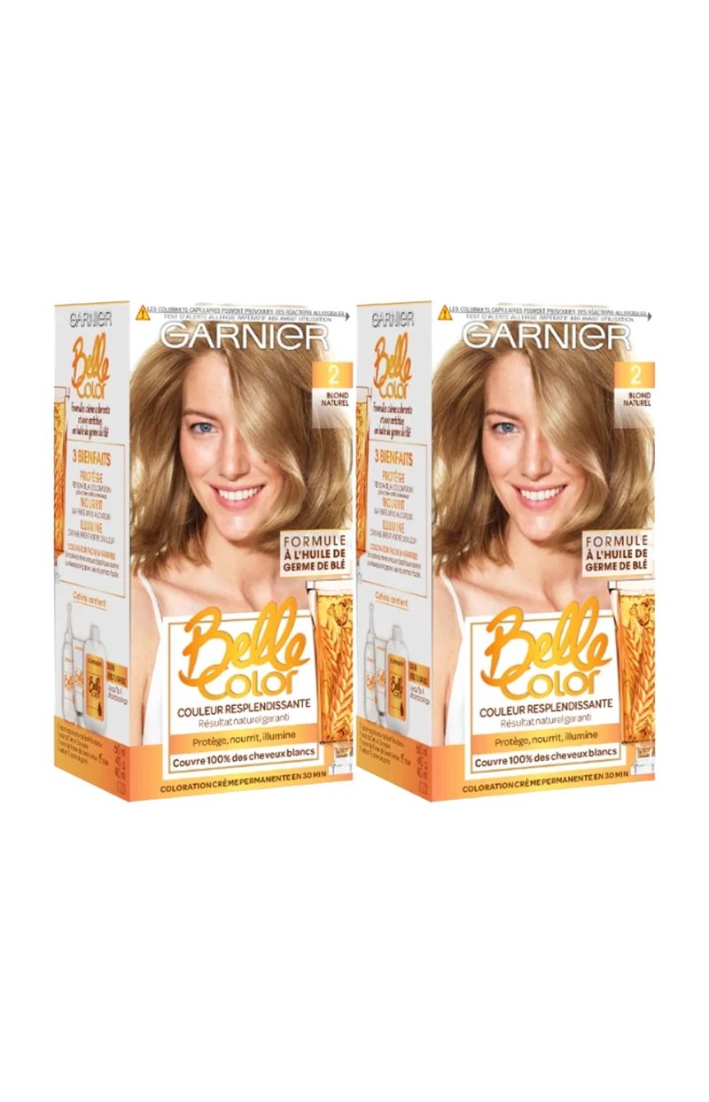 2 colorations permanentes - 02 blond naturel