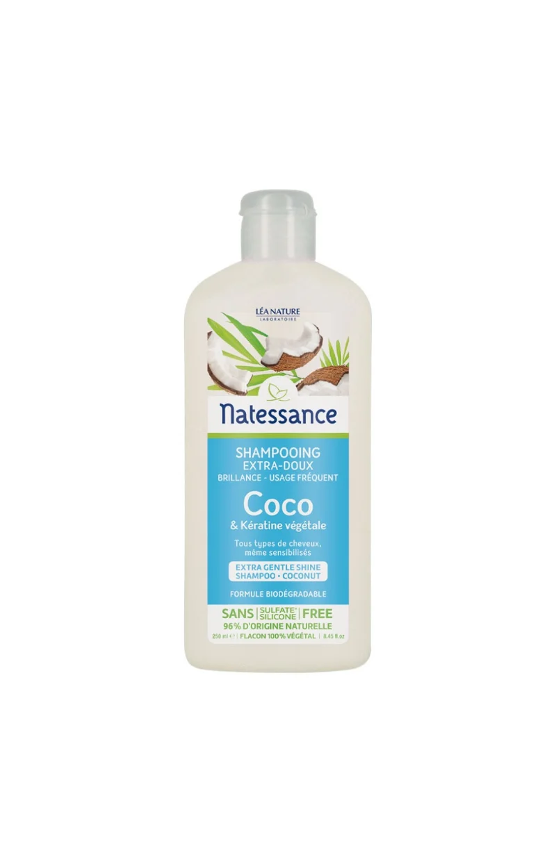 Shampoings extra-doux brillance - Huile de coco - Cheveux normaux à ternes - 2 x 250 ml