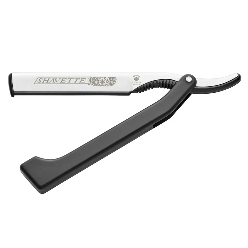 Dovo Shavette, Silver Blade With Black Handle