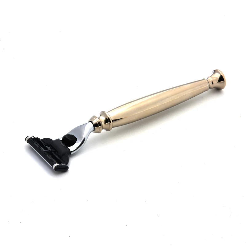 PureBadger Collection Shaving Razor Chrome Handle - Mach3 Head