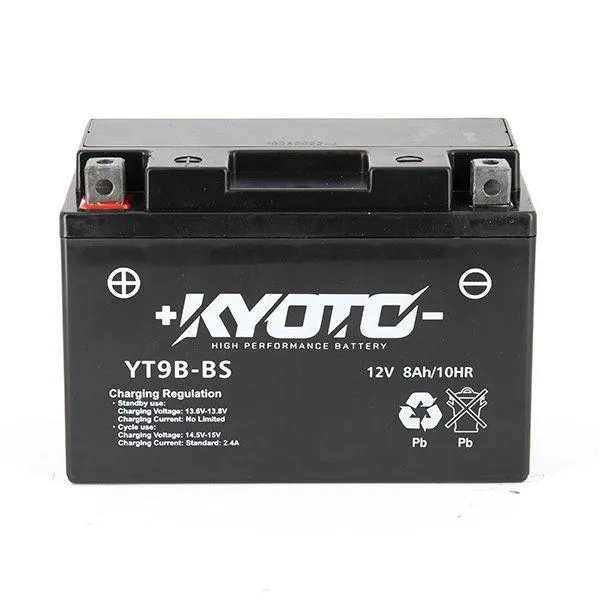 Batterie Moto KYOTO GT9B-BS 12V 8Ah AGM prête à l’emploi