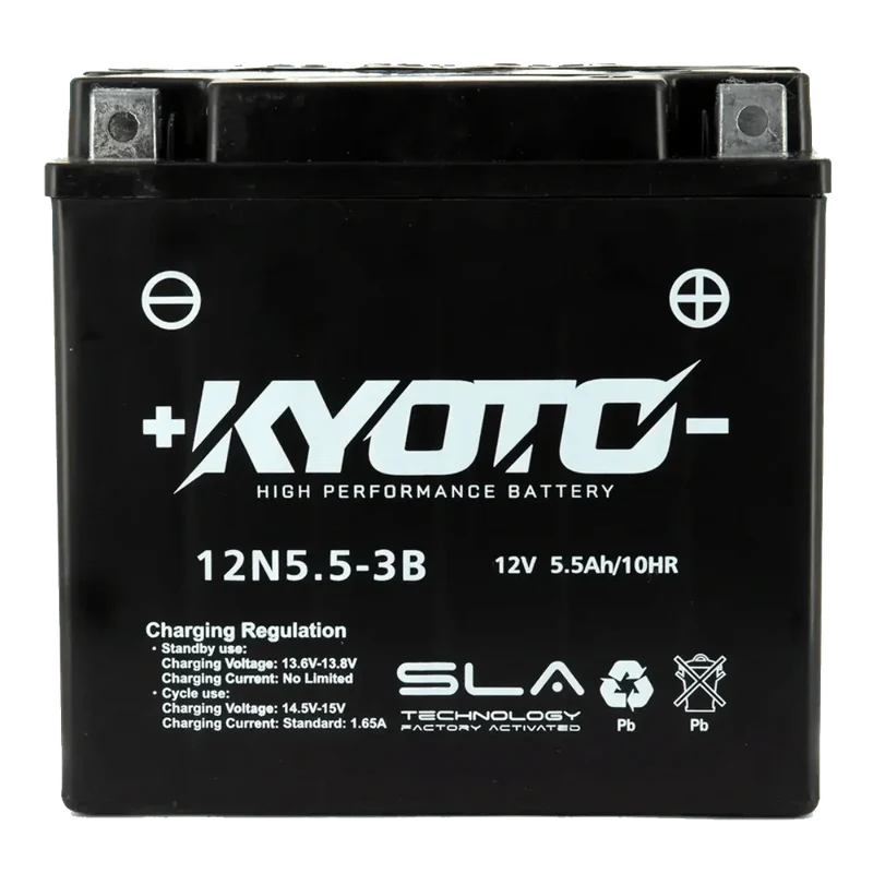 Batterie Moto KYOTO 12N5.5-3B 12V 5.5Ah SLA AGM