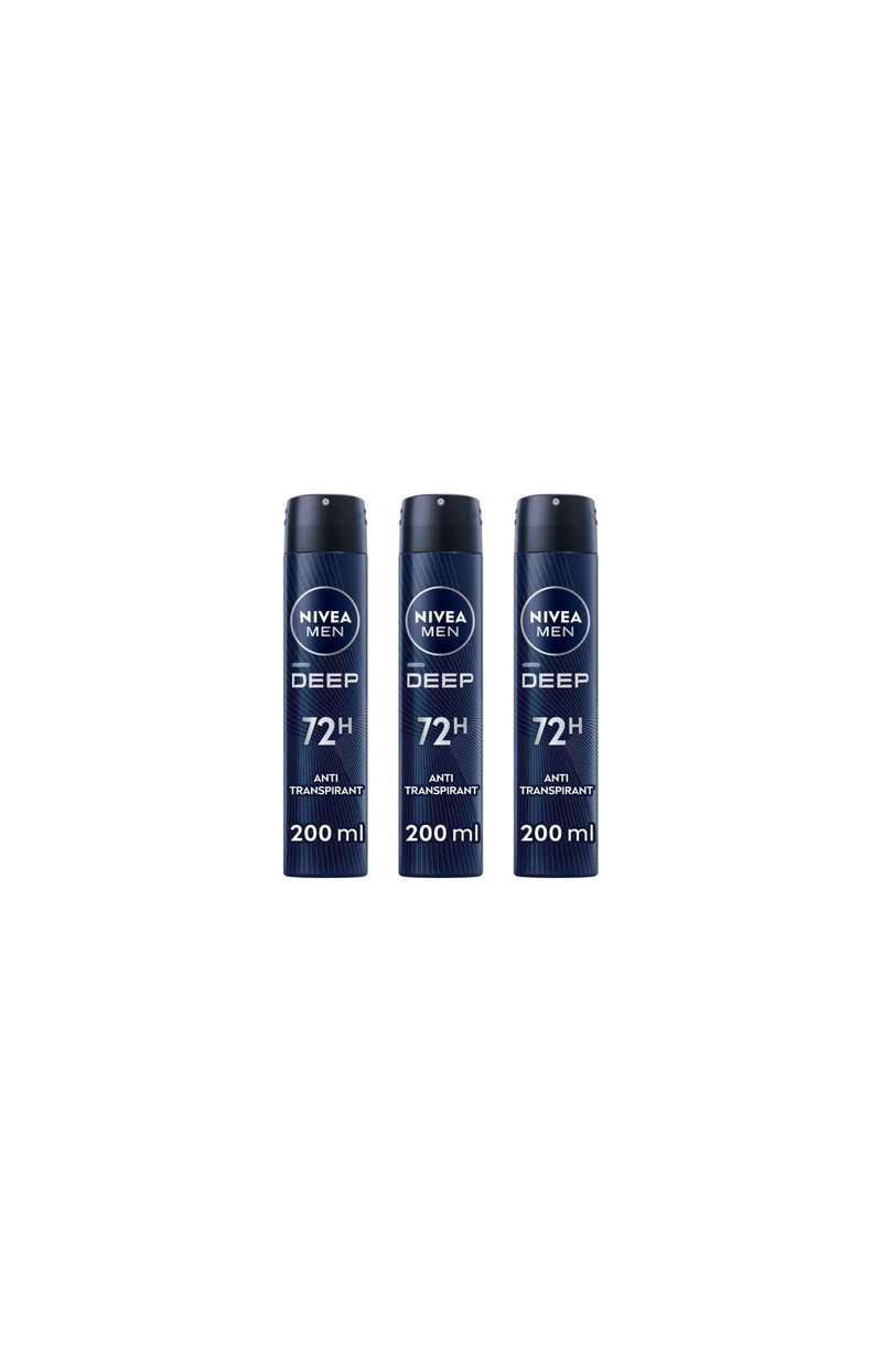 3 déodorants anti-transpirants anti-bactériens 72 h - Homme - 200 ml