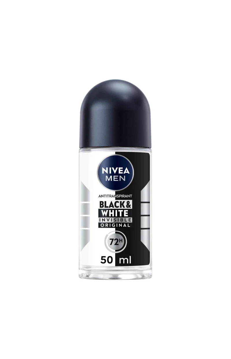 Déodorant bille anti-transpirant anti-traces blanches 72 h - Black & White - Homme - 50 ml