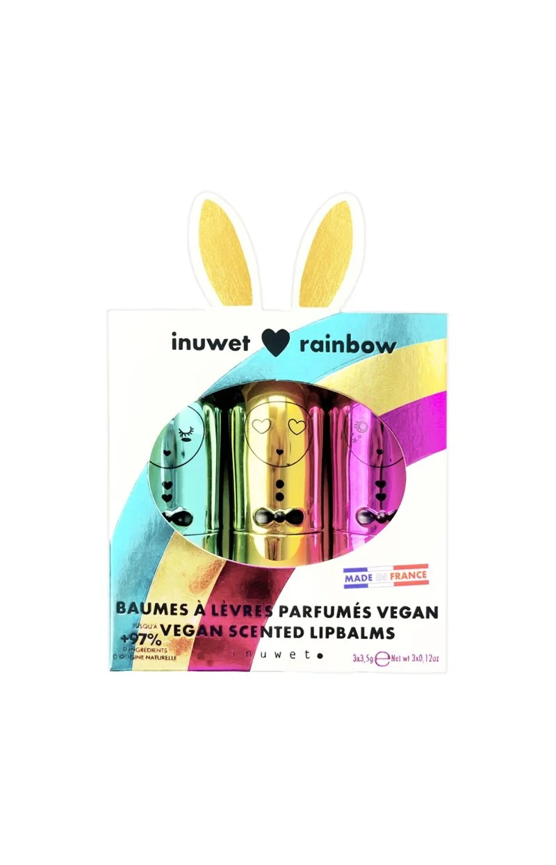 Coffret de baumes à lèvres - Rainbow Metal - Cheesecake, Cupcake & Milkshake