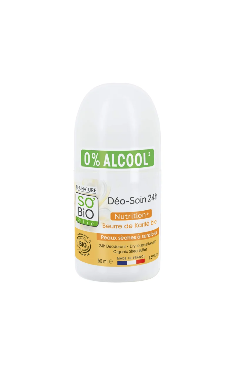 Déodorant roll-on karité bio - Peaux sensibles & sèches - 50 ml